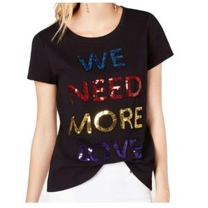 INC International Concepts Graphic T-Shirt Love